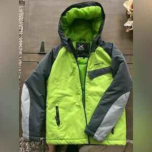 Arctix Snow /ski jacket for kids— Green and Gray, weather proof! Gently used.